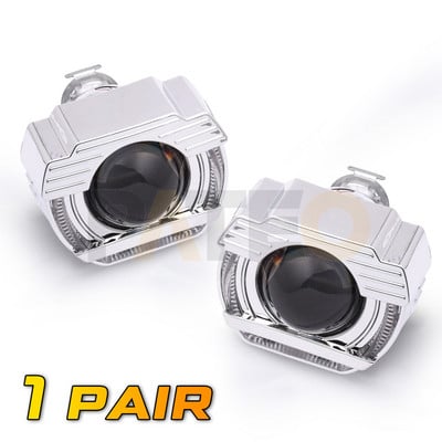 Кола Мотоциклет HID Биксенонови лещи за фарове H1 H4 H7 Проектор 2 инча Mini LED Optical Angel Eye Halo Rings DRL Retrofit Kit