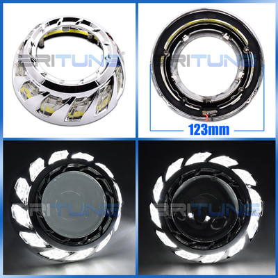 Ochi de înger giulgi pentru proiector Spiral COB Bazel pentru 3.0 Hella 3R G5/Koito Q5 Lentila bi-xenon Lentile faruri Accesorii auto Tuning