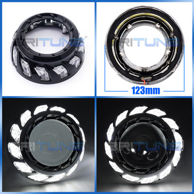 Ochi de înger giulgi pentru proiector Spiral COB Bazel pentru 3.0 Hella 3R G5/Koito Q5 Lentila bi-xenon Lentile faruri Accesorii auto Tuning