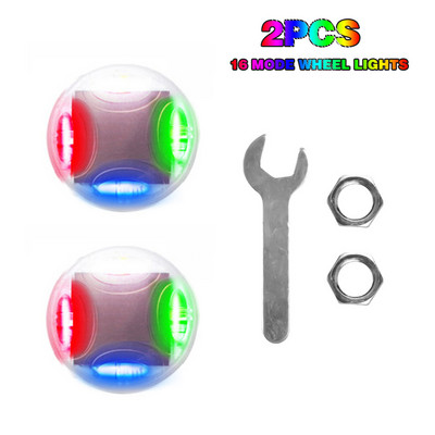 Αδιάβροχο ηλιακό φως τροχού αυτοκινήτου Διακοσμητικό που αναβοσβήνει Πολύχρωμο φως αυτοκινήτου Led ελαφρύ ελαστικό Καπάκι αερίου Αισθητήρες κίνησης Gadget αυτοκινήτου