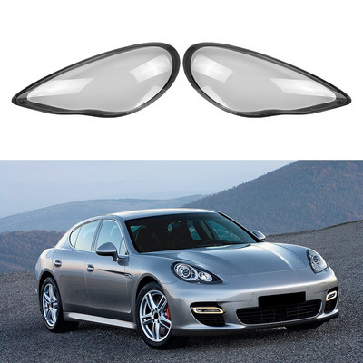 For-Porsche Panamera 2010-2013 esitulede korpuse lambivari, läbipaistev objektiivikate Esitule kate