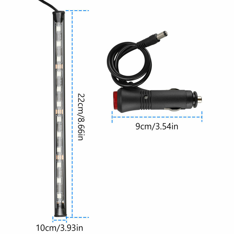 New One Tow Patru lumini de atmosferă pentru mașină, control vocal colorat, APP Control, lumini pentru picioare, lumini de atmosferă 48SMD