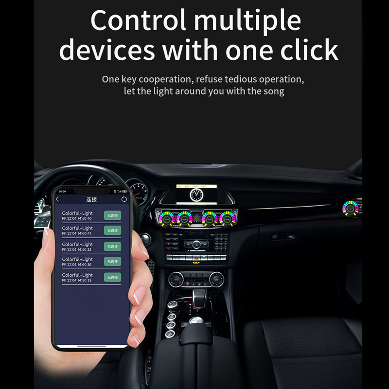 1/2x Lumină de atmosferă pentru mașină Parfum de lungă durată Iluminare ambientală pentru mașină Lampă de ridicare pentru aromaterapie