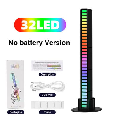 Automuusika rütmituvastusvalgus RGB LED-heli atmosfäärilampide rakendus ja hääljuhtimine ümbritseva rütmi pikik öövalgusriba