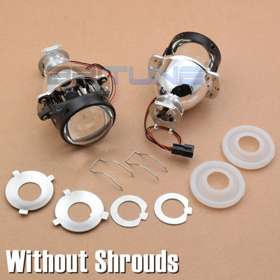 Lentile faruri 2.0 H1 HID Bi-xenon H4 H7 Proiector Lentilă metalică Mini Gatling Gun Cover pentru mașină Motociclete Accesorii Retrofit