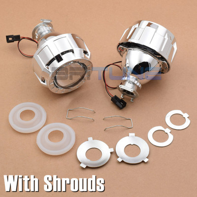 Lentile faruri 2.0 H1 HID Bi-xenon H4 H7 Proiector Lentilă metalică Mini Gatling Gun Cover pentru mașină Motociclete Accesorii Retrofit