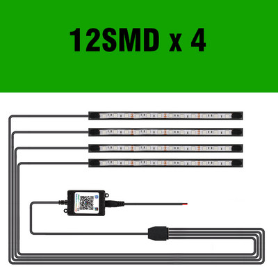 OKEEN RGB Εσωτερικά Φώτα Περιβάλλοντος Αυτοκινήτου Λωρίδα LED Νέον, Universal Auto Foot Lights With APP Remote Auto Atmosphere Διακοσμητικά φωτιστικά