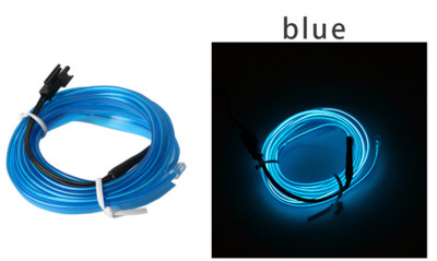 OKEEN 5M EL Wire Neon Iluminare interioară a mașinii Bandă Led Auto Atmosferă Lumină ambientală Lumină flexibilă Tub de frânghie Lampă decorativă