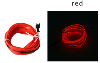 OKEEN 5M EL Wire Neon Iluminare interioară a mașinii Bandă Led Auto Atmosferă Lumină ambientală Lumină flexibilă Tub de frânghie Lampă decorativă