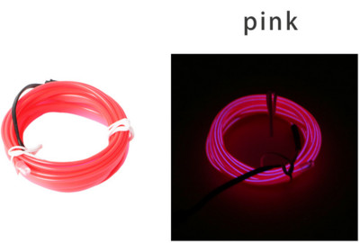 OKEEN 5M EL Wire Neon Iluminare interioară a mașinii Bandă Led Auto Atmosferă Lumină ambientală Lumină flexibilă Tub de frânghie Lampă decorativă