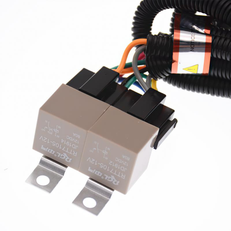 Automobilio H4 priekinių žibintų relės laidų rinkinys 100 W priekinio žibinto stiprintuvo linija Automobilio H4 lemputės lizdo kištukas automobilio priekiniam žibintui