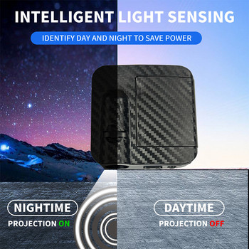 SEAMETAL Светлина за добре дошли на вратата на колата Безжичен магнитен сензор HD 3D проектор Ghost Shadow Night Light Безжична лазерна емблема Лампа