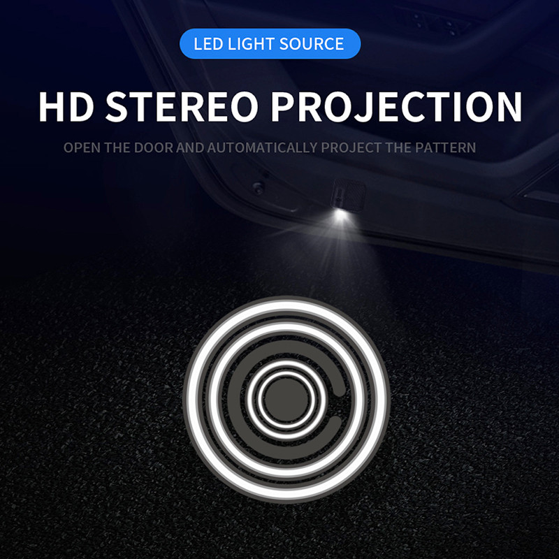 SEAMETAL autoukse tervitusvalgusti juhtmevaba magnetandur HD 3D projektor kummitusvarju öövalgus juhtmevaba laserembleemlamp