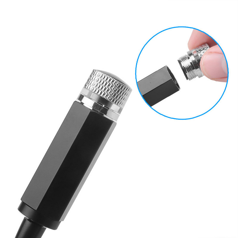 LED Starry Laser Galaxy Lamp Auto Katus Star Light Atmosfäär Ambient Projektori Tuled Reguleeritavad Öötuled USB Auto Decoration