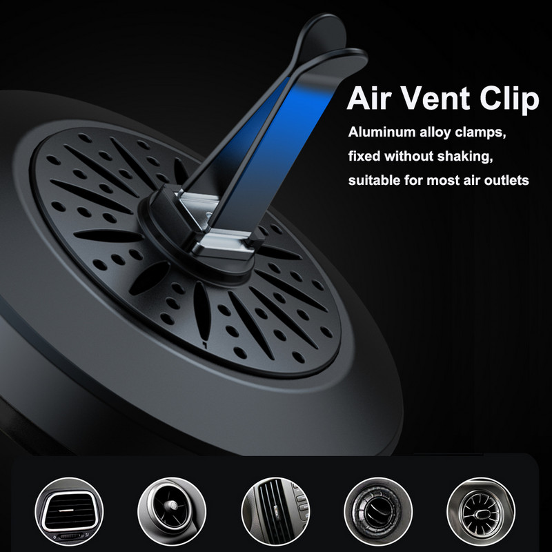 24 Φωτεινές λυχνίες LED RGB Έλεγχος ήχου Φωνητικός Ρυθμός Περιβάλλοντος Λαμπτήρας παραλαβής για διαχύτη αυτοκινήτου Κλιπ εξαερισμού Αποσμητικά αέρα Fragrance APP Control