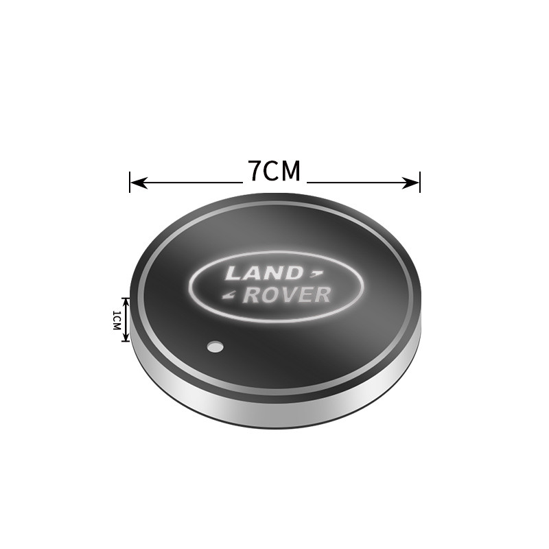 Ποτηροθήκη αυτοκινήτου Ελαφρύ LED Car Cup Pad Πολύχρωμο φωτιστικό σουβέρ για Land Rover Discovery 3 4 LR2 Range Rover Evoque Sport Dander 2 3