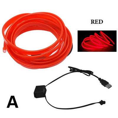 2m Φωτιστικό Ατμόσφαιρας Εσωτερικού Αυτοκινήτου 12V Αυτοκινήτου Ευέλικτο Ψυχρό Φως Λωρίδα Ταμπλό Εσωτερικό Αυτοκινήτου Λωρίδα LED Διακοσμητικό Φως