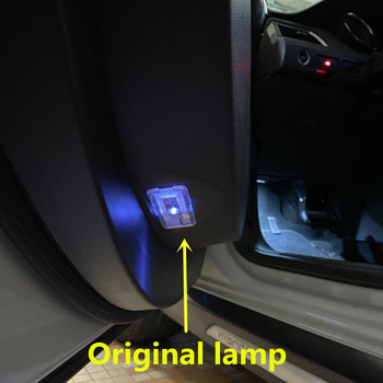 2 бр. Емблема на проектор за врати на кола LED светлина Ghost Shadow Lamp за Peugeot RCZ 2010 2012 2013 2014 2015 2016 Декоративни аксесоари