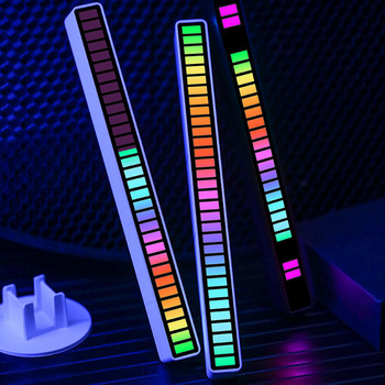 RGB Музика Околна светлина LED лента Светлина Управление на звука VoiceActivated Pickup Rhythm Цветна светлина Компютър Интериор на кола