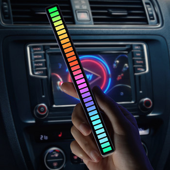 Μουσική RGB Περιβάλλον Φως LED ταινία Φωτός Ήχος Έλεγχος Φωνής Ενεργοποιημένος Ρυθμός Παραλαβής Πολύχρωμο Φως Υπολογιστής Εσωτερικό αυτοκινήτου