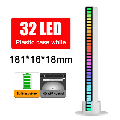 Μουσική RGB Περιβάλλον Φως LED ταινία Φωτός Ήχος Έλεγχος Φωνής Ενεργοποιημένος Ρυθμός Παραλαβής Πολύχρωμο Φως Υπολογιστής Εσωτερικό αυτοκινήτου