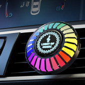 Μουσική αυτοκινήτου Λάμπα ατμόσφαιρας ρυθμού αυτοκινήτου 24 Φως LED RGB Έλεγχος ήχου Φωνή Ρυθμός Περιβάλλοντος Λάμπα παραλαβής για Κλιπ εξαερισμού αυτοκινήτου Αποσμητικό αέρα