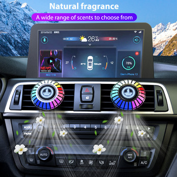 Μουσική αυτοκινήτου Λάμπα ατμόσφαιρας ρυθμού αυτοκινήτου 24 Φως LED RGB Έλεγχος ήχου Φωνή Ρυθμός Περιβάλλοντος Λάμπα παραλαβής για Κλιπ εξαερισμού αυτοκινήτου Αποσμητικό αέρα
