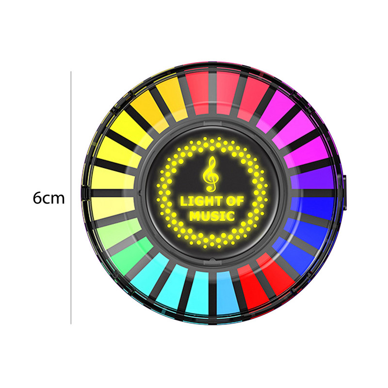 Μουσική αυτοκινήτου Λάμπα ατμόσφαιρας ρυθμού αυτοκινήτου 24 Φως LED RGB Έλεγχος ήχου Φωνή Ρυθμός Περιβάλλοντος Λάμπα παραλαβής για Κλιπ εξαερισμού αυτοκινήτου Αποσμητικό αέρα