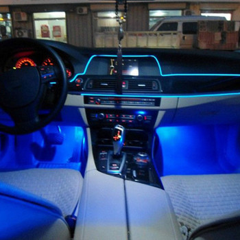 3/5 метра автомобилна атмосферна светлина интериорна LED лента декоративна лампа гирлянд телено въжетръбна линия гъвкава неонова светлина стилизиращи продукти