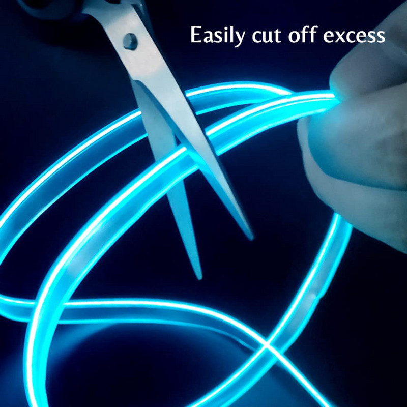 3/5 metri Lumină de atmosferă pentru mașină Bandă LED interioară Lampă decorativă Ghirlanda de cabluri de sârmă Linie flexibilă de neon Produse de stil