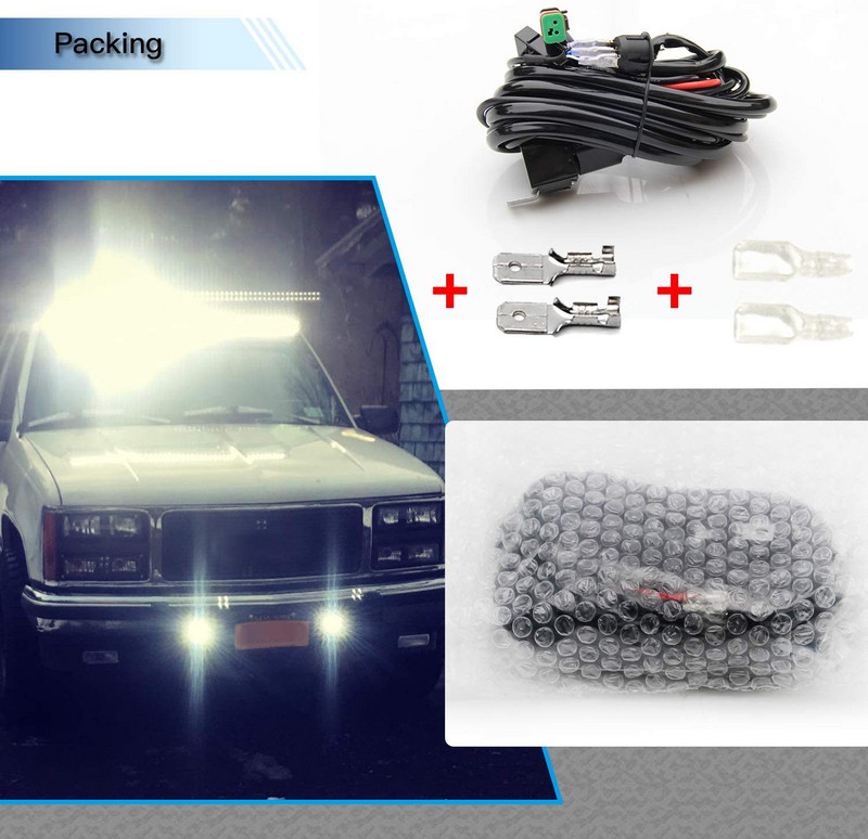 Σετ καλωδίων καλωδίωσης HAOLIDE 3M Προσαρμογέας ρελέ για προβολείς αυτοκινήτου Φώτα εργασίας LED Φωτιστικό αυτοκινήτου Σύρμα 3M 12V 24V 40A