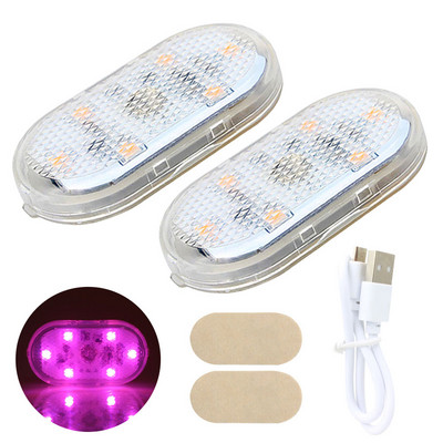 Lumină tactilă fără fir cu LED-uri pentru mașină Lumină interioară, reîncărcabilă prin USB, lumină de lectură automată de tavan pentru cutia de depozitare a portbagajului pentru picior