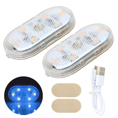 Lumină tactilă fără fir cu LED-uri pentru mașină Lumină interioară, reîncărcabilă prin USB, lumină de lectură automată de tavan pentru cutia de depozitare a portbagajului pentru picior