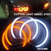 Hopstyling Dual Colore White+Yellow SMD LED Angel Eyes za BMW E36 E38 E39 E46 Prednja svjetla projektora Pamučno svjetlo bez grešaka