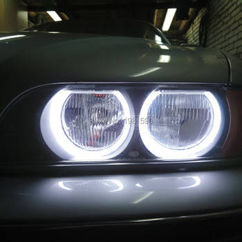 Hopstyling Διπλό χρώμα Λευκό+Κίτρινο SMD LED Angel Eyes For BMW E36 E38 E39 E46 Προβολέας Προβολέας Βαμβακερό φως Χωρίς σφάλματα