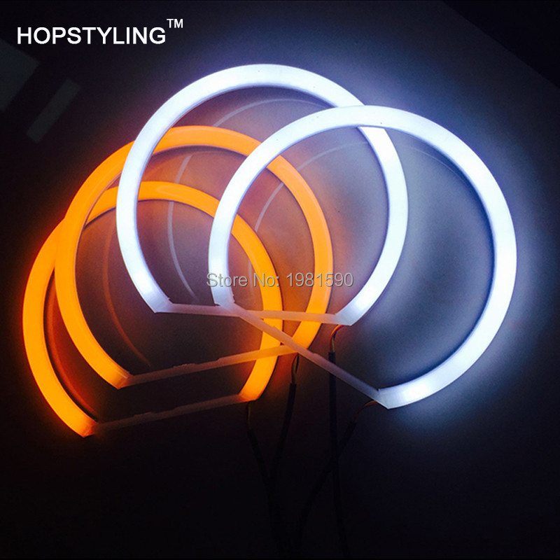 Hopstyling Dual Colore White+Yellow SMD LED Angel Eyes za BMW E36 E38 E39 E46 Prednja svjetla projektora Pamučno svjetlo bez grešaka