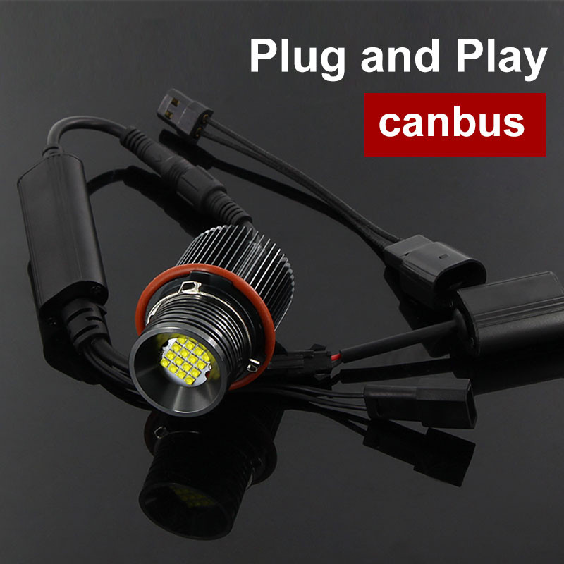 2gab canbus White Angle Eyes LED marķieris HALO gredzenveida gaismas spuldze priekš BMW E39 E53 E60 E61 X5 X3 E87 Super Bright Led Energy Save