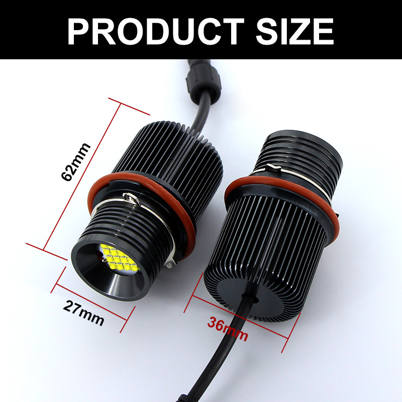 2gab canbus White Angle Eyes LED marķieris HALO gredzenveida gaismas spuldze priekš BMW E39 E53 E60 E61 X5 X3 E87 Super Bright Led Energy Save