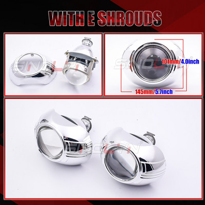 Lentile de proiector Sinolyn 3.0 inch Angel Eyes pentru faruri H7 H4 lămpi bi-xenon auto pentru accesorii auto Tuning Utilizați bec H1 HID