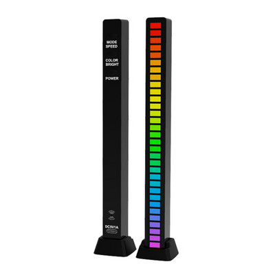 LED ritmo šviesos RGB APP valdymo spalvingas vamzdis 32 LED juostelė šviesos muzikos atmosfera, skirta DJ diskotekai, automobilio interjeras kalėdinis papuošimas