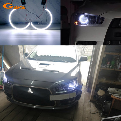 Geerge за Mitsubishi Lancer VIII 10 X EVO Galant Fortis Excellent Ultra Bright COB Led Angel Eyes Kit Halo Rings Car Styling