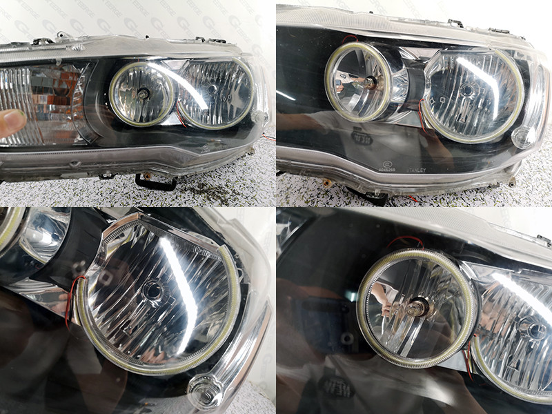 Geerge jaoks Mitsubishi Lancer VIII 10 X EVO Galant Fortis Excellent Ultra Bright COB Led Angel Eyes Kit Halo Rings Car Styling