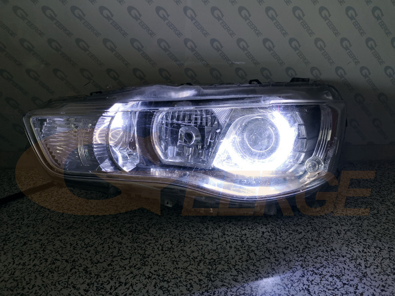 Geerge jaoks Mitsubishi Lancer VIII 10 X EVO Galant Fortis Excellent Ultra Bright COB Led Angel Eyes Kit Halo Rings Car Styling