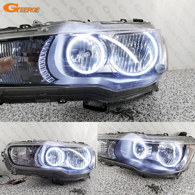 Geerge jaoks Mitsubishi Lancer VIII 10 X EVO Galant Fortis Excellent Ultra Bright COB Led Angel Eyes Kit Halo Rings Car Styling