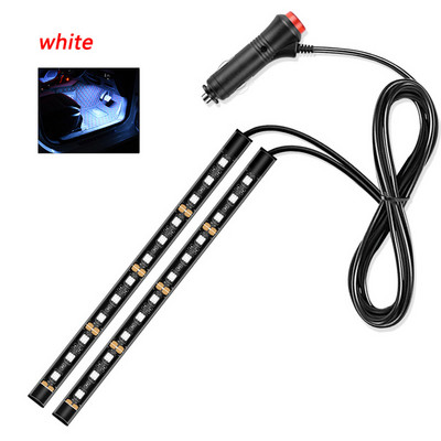 Lumină LED pentru mașină Lumină ambientală pentru picior Bandă LED RGB Atmosferă Lumină interioară Lumini decorative colorate Accesoriu auto 12v