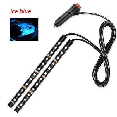 Lumină LED pentru mașină Lumină ambientală pentru picior Bandă LED RGB Atmosferă Lumină interioară Lumini decorative colorate Accesoriu auto 12v