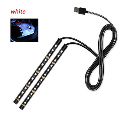 Lumină LED pentru mașină Lumină ambientală pentru picior Bandă LED RGB Atmosferă Lumină interioară Lumini decorative colorate Accesoriu auto 12v