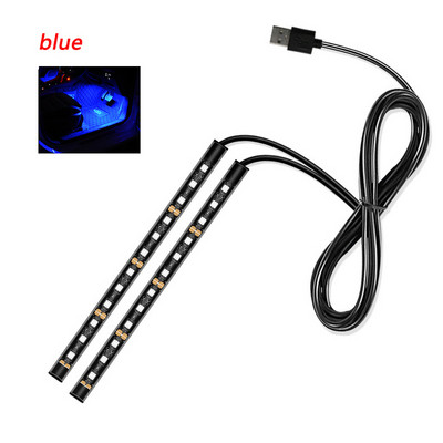Lumină LED pentru mașină Lumină ambientală pentru picior Bandă LED RGB Atmosferă Lumină interioară Lumini decorative colorate Accesoriu auto 12v