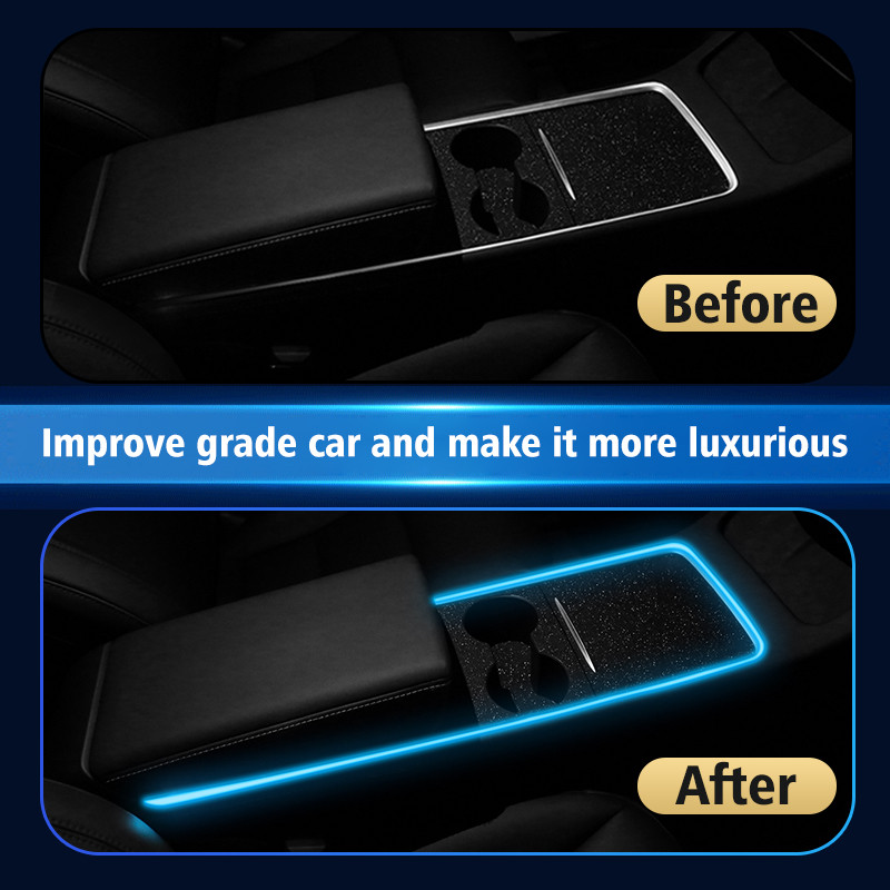 Tesla Model 3 Y 2021 tarvikud, auto salong, neoontuled, LED-keskkonsool, armatuurlaud, valgustus, värvikas USB