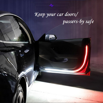 ΝΕΑ 2 ΤΕΜ. Προειδοποιητικά φώτα ανοίγματος πόρτας αυτοκινήτου 144 LED Strobe που αναβοσβήνουν κατά της οπίσθιας σύγκρουσης Φώτα ασφαλείας καλωσορίσματος